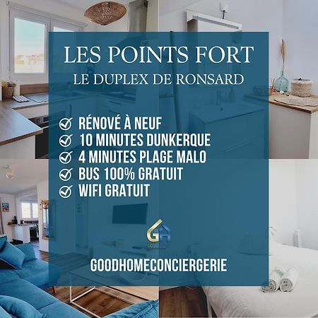 *Le Duplex De Ronsard*Plage Et Centre-Ville Dunkirk Exterior foto